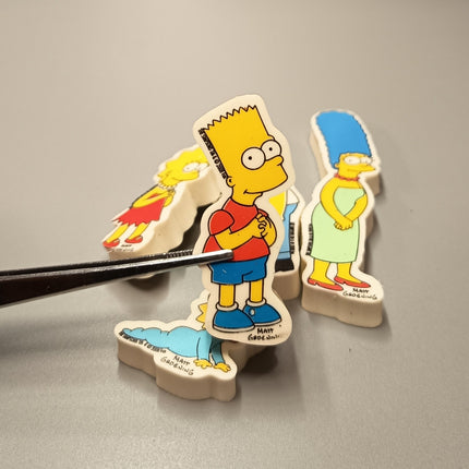 THE SIMPSONS FAMILY ERASERS Lot of 5 Mini Figure 2008 Fox Toy Collectible Rare