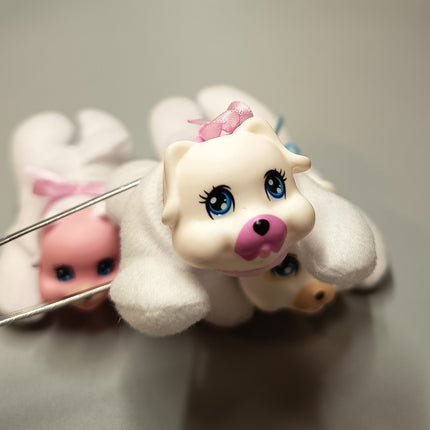 Puppy Surprise White Baby Dogs 3" Mini Plush – Lot of 3 Replacements (Pre-Owned)