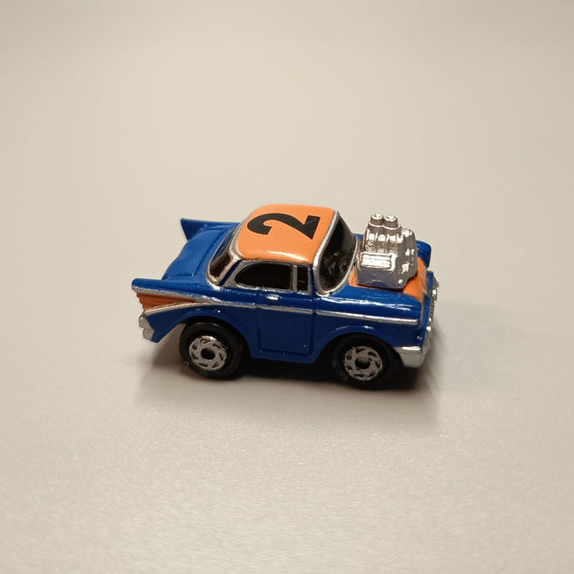 Micro Machines 1992 Turbo Wheels Hot Rod #2 Blue – w Normal Chassis (Rare, Pre-Owned)