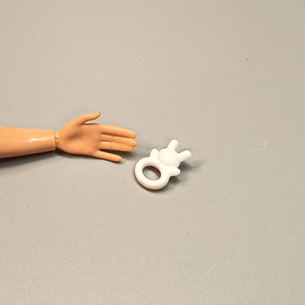 Miniature Baby Rabbit Teether Toy 0.5" – Dollhouse Nursery (Pre-Owned)