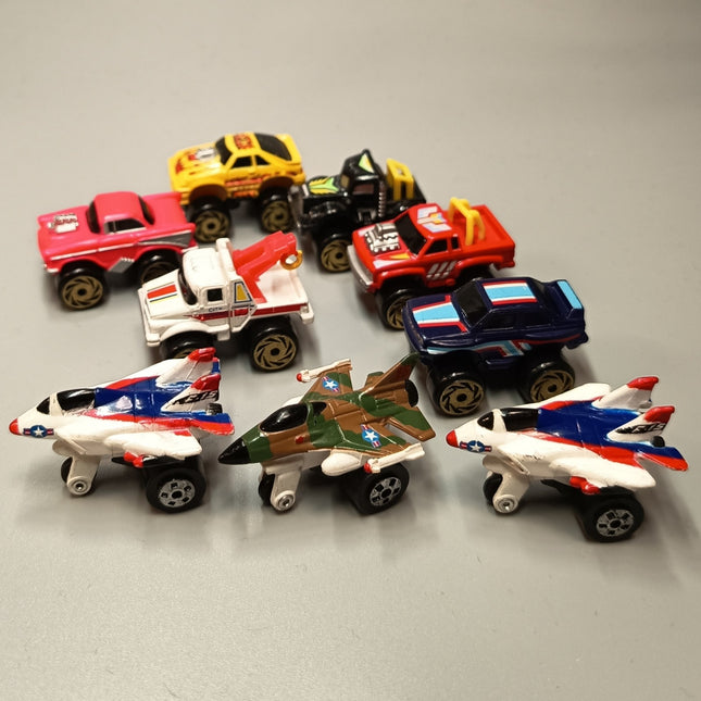 Monster Truck Jet Plane – Road Champs Lot of 9 (Micro Machines, Pre-Owned)