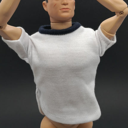 1/6 Scale Male White Crew Neck Short Sleeves T-Shirt – for 12" Figure (Pre-Owned)
