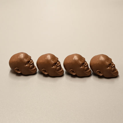 Mezco One:12 GI Joe Roadblock Head Sculpt – Unpainted Lot of 4 (Pre-Owned)