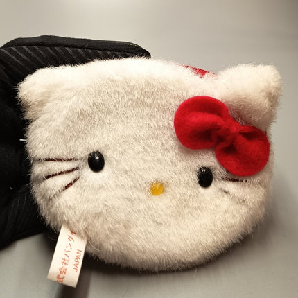 Vintage Sanrio Hello Kitty Head Coin Pouch – 4" Plush Bag (90s) (Pre-Owned)
