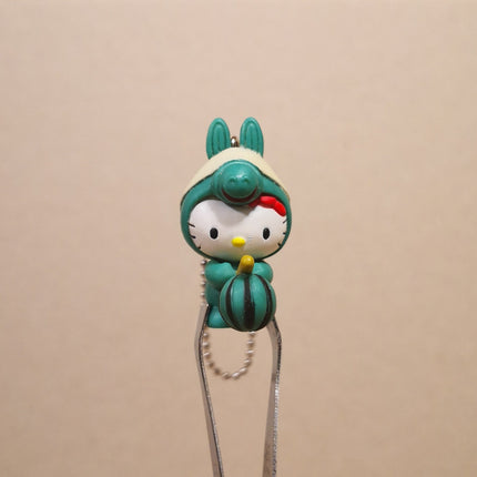 Sanrio Hello Kitty as Green Rody – 1" Halloween Keychain (Rare, Pre-Owned)