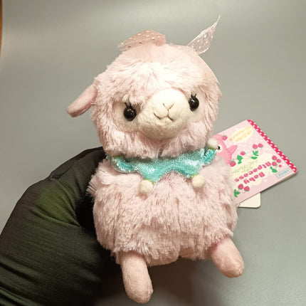 Amuse Alpaca Light Pink Baby Alpacasso 5.5" Plush with Bow (Tagged)