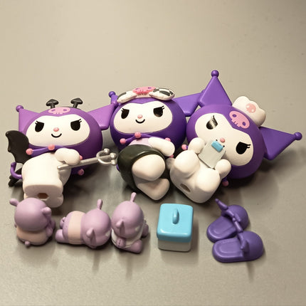 Sanrio Kuromi as Doctor & Devil with Baku – 2" Figure (Lot of 3, 2022) (Pre-Owned)