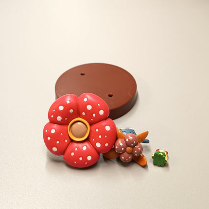 Pokemon 1/40 Zukan Vileplume Gloom Bellossom – Mini Figure (TOMY Japan, Pre-Owned)