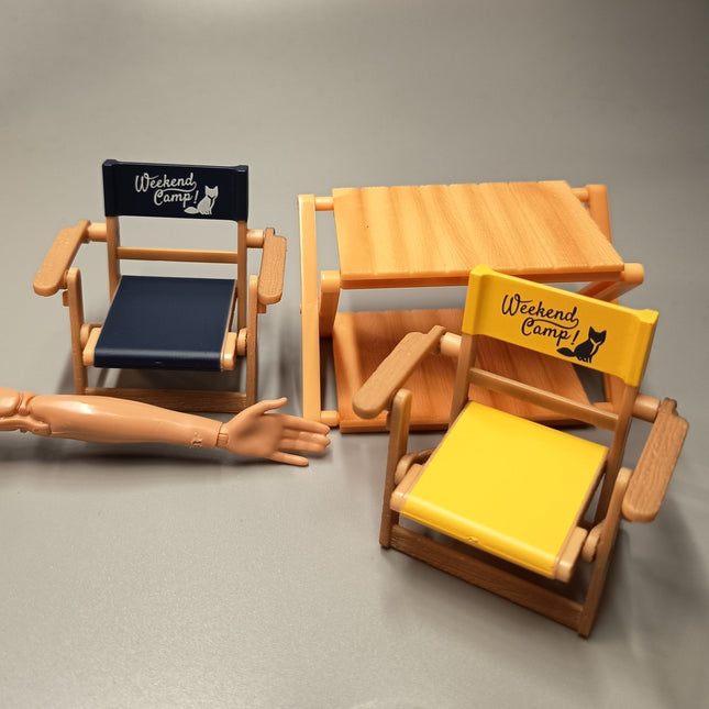 Re-Ment Miniature Camping Chair & Table Set – Outdoor Camp (Pre-Owned)