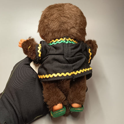 World Monchhichi 7" Plush Boy Doll with Jamaica Top – Sekiguchi (Pre-Owned)