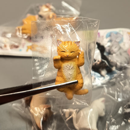 Sleeping Kitty Cats Lot of 10 – 1.5" Mini Figures Dollhouse Animals (Pre-Owned)