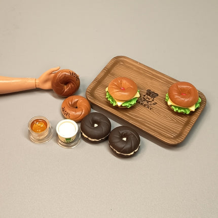 MegaHouse Kongari Bakery #5 Bagel Sandwiches with Spread – Miniature (Pre-Owned)