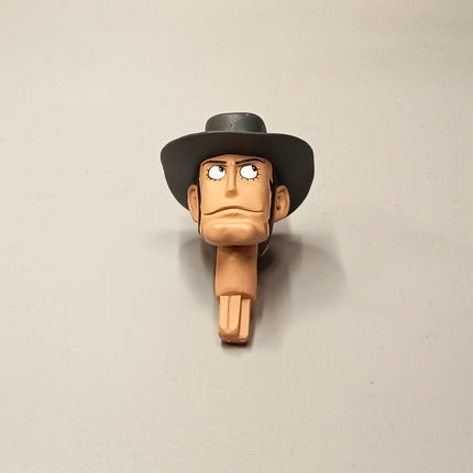 LUPIN The 3rd Inspector Zenigata Head Sculpt 2" Figure Anime Accessories Part