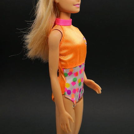 Mattel Barbie 90s Neon Orange Swimsuit – One-Piece (Pre-Owned)
