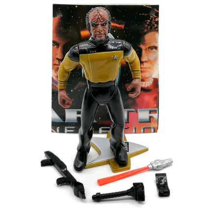 Star Trek Generations WORF Accessories Phaser Tricorder 4.5" Figure POSTER 1994