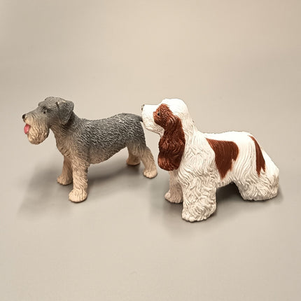 Schnauzer & American Cocker Puppy 1.5" Mini Figures – Dollhouse Pets (Pre-Owned)