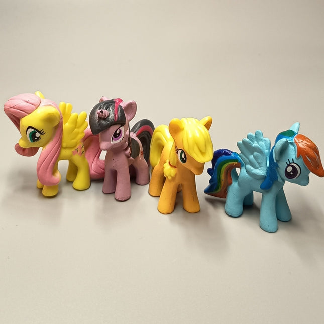 Lot of 4 My Little Pony My Busy Book – 1.5" Mini Figures (Pre-Owned)