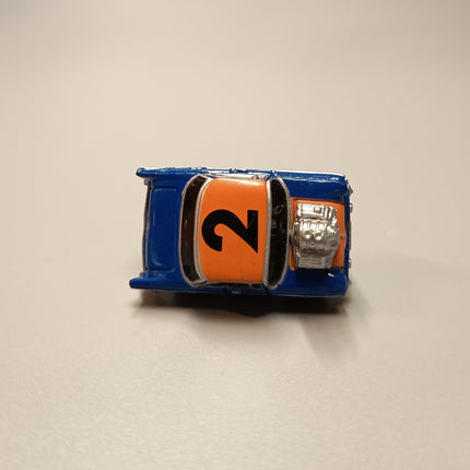 Micro Machines 1992 Turbo Wheels Hot Rod #2 Blue – w Normal Chassis (Rare, Pre-Owned)