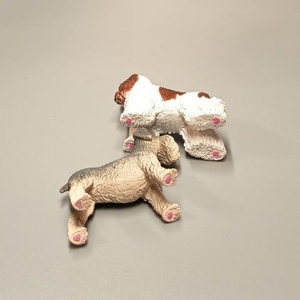 Schnauzer & American Cocker Puppy 1.5" Mini Figures – Dollhouse Pets (Pre-Owned)
