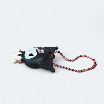 Sanrio Kuromi Flat 3D Charm – 1.75" Keychain (2021, Pre-Owned)