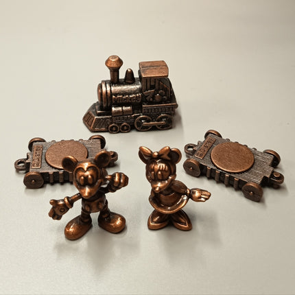 Disney Brass Diecast Metal Mascot – Mickey & Minnie 1.25" (Pre-Owned)