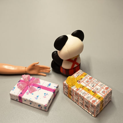 Kenelephant Panda Toy & Gift Boxes Lot – Dollhouse / Barbie Party Present (Pre-Owned)
