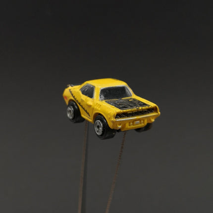 Vintage Micro Machines 1971 Plymouth Barracuda – 1986 Galoob Yellow Black Stripe (Pre-Owned)