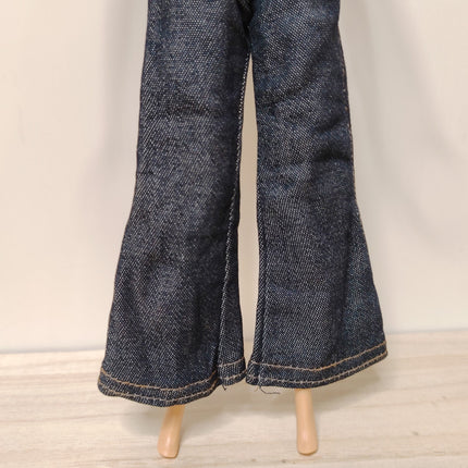 1/6 Scale Flare Denim Jeans – Dark Blue Pants for Barbie (Pre-Owned)