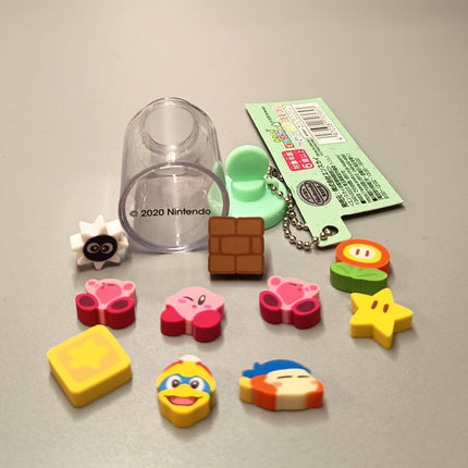 Kirby Character Mini Erasers in Bottle – 1" Keychain (2020, Nintendo, Pre-Owned)