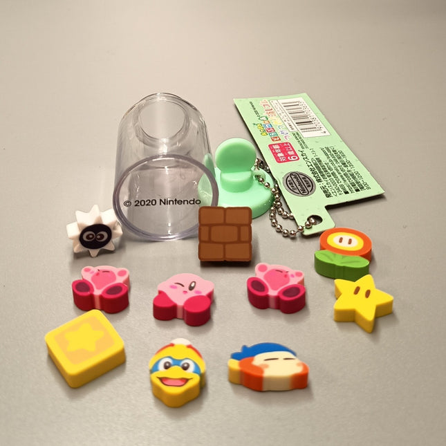 Kirby Character Mini Erasers in Bottle – 1" Keychain (2020, Nintendo, Pre-Owned)