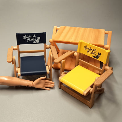 Re-Ment Miniature Camping Chair & Table Set – Outdoor Camp (Pre-Owned)