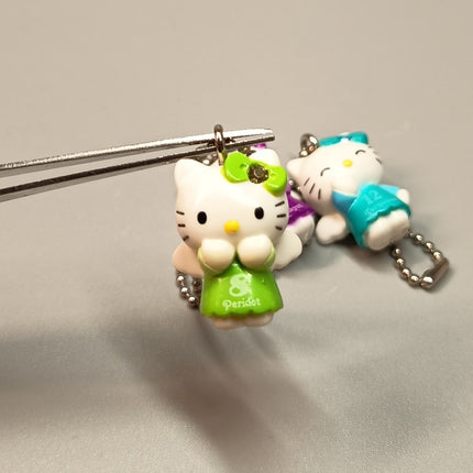 Sanrio Angel Hello Kitty Birth Stone Mascots – Lot of 3 Keychains (Pre-Owned)