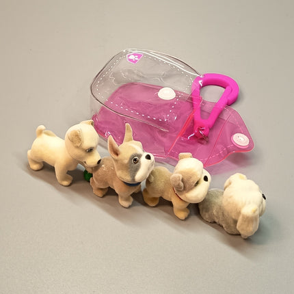 Puppy In My Pocket Bulldog & Boxer 1.5" Figures – Miniature Pets Lot of 4 (Pre-Owned)