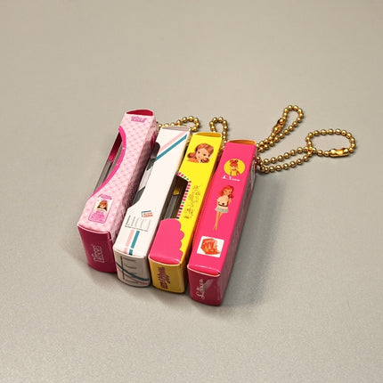 Miniature Licca-chan Doll Box Figures 2" Keychain Charms – Lot of 4 (Pre-Owned)