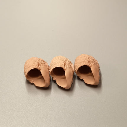 Mezco One:12 GI Joe Storm Shadow Unmasked Head Sculpt – Unpainted Lot of 3 (Pre-Owned)