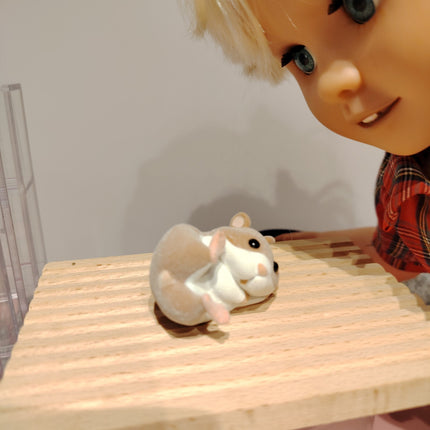 Light Brown Chubby Hamster 1.75" Flocked Mini Figure – Dollhouse Pet (Pre-Owned)