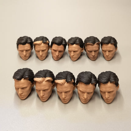 Mezco One 12 Dark Knight BRUCE WAYNE HEAD SCULPT PARTIALLY Painted Lot of 11