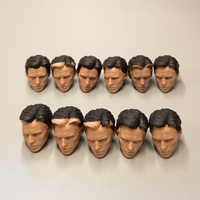 Mezco One 12 Dark Knight BRUCE WAYNE HEAD SCULPT PARTIALLY Painted Lot of 11