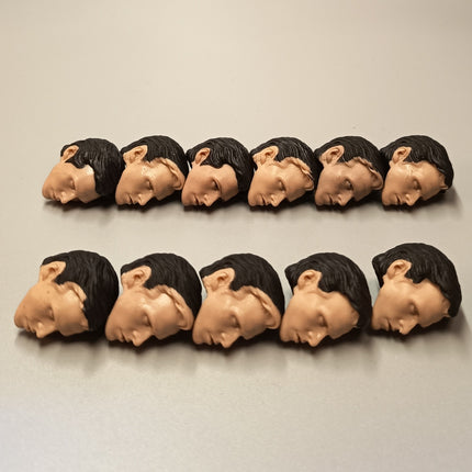 Mezco One 12 Dark Knight BRUCE WAYNE HEAD SCULPT PARTIALLY Painted Lot of 11
