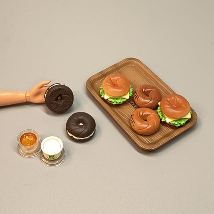 MegaHouse Kongari Bakery #5 Bagel Sandwiches with Spread – Miniature (Pre-Owned)