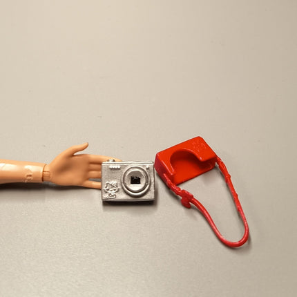 Re-Ment Miniature Hello Kitty Camera with Red Case – 1" Dollhouse Accessory (Pre-Owned)