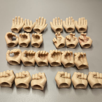 1/6 Scale Hands Unpainted Part – Lot of 24 for 12" Figure (Pre-Owned)