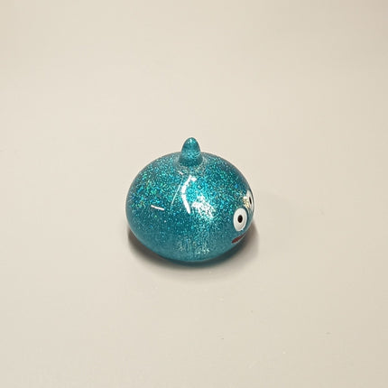 Square Enix Dragon Quest BLUE SLIME GLITTER & BLUE 1" Mini Figure Lot of 2