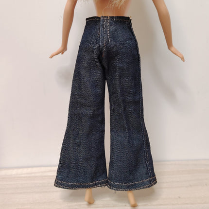 1/6 Scale Flare Denim Jeans – Dark Blue Pants for Barbie (Pre-Owned)