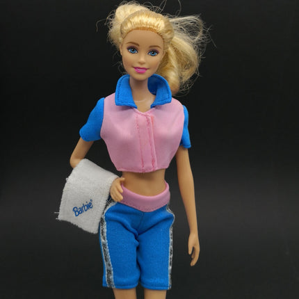 Mattel Barbie 90s Sports Gym Outfit – Pink & Blue (Pre-Owned)