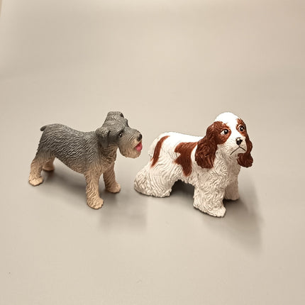 Schnauzer & American Cocker Puppy 1.5" Mini Figures – Dollhouse Pets (Pre-Owned)
