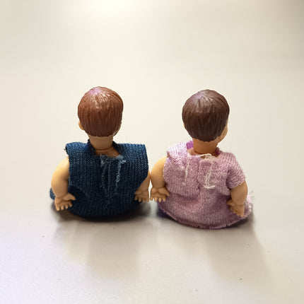 Lundby Modern Baby / Toddler Dolls – Lot of 2 Twins 1/18 Scale Dollhouse Figures (Pre-Owned)
