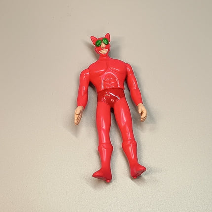 TIGER MASK RED DEATH MASK 5" Figure VINYL Wrestling Anime Toy Sofubi 2002 TOMY