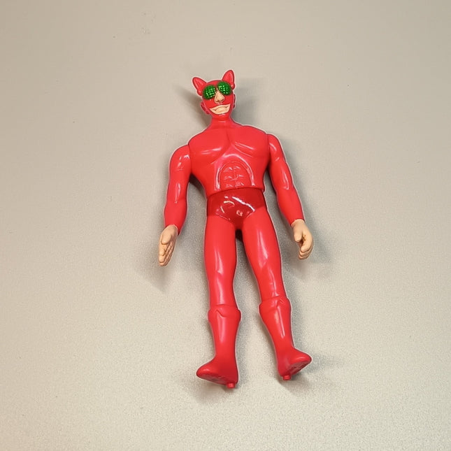 TIGER MASK RED DEATH MASK 5" Figure VINYL Wrestling Anime Toy Sofubi 2002 TOMY