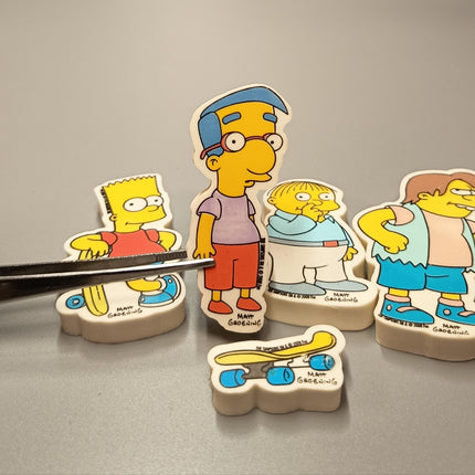 The Simpsons CLASSMATES ERASERS Lot of 4 Mini Figure 2008 Fox Toy RALPH NELSON